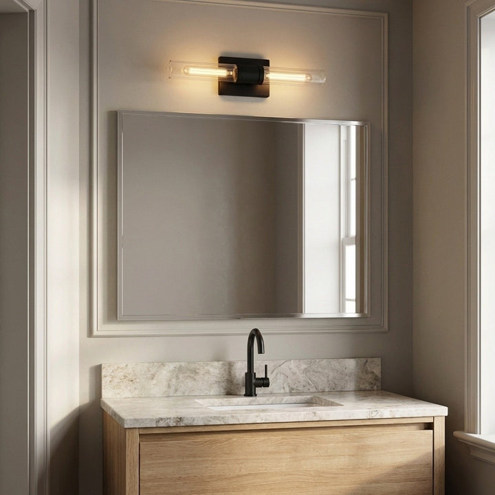 Visual Comfort Studio Canada - 4565002CF-112 - Two Light Vanity - Keaton - Midnight Black | Midnight Black
