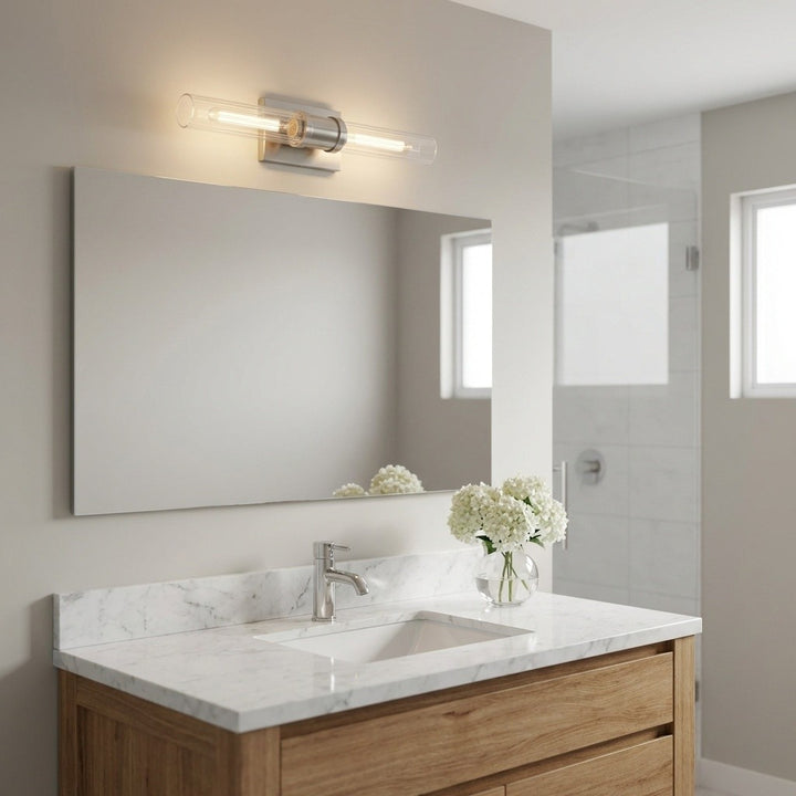 Visual Comfort Studio Canada - 4565002CF-962 - Two Light Vanity - Keaton - Brushed Nickel | Brushed Nickel