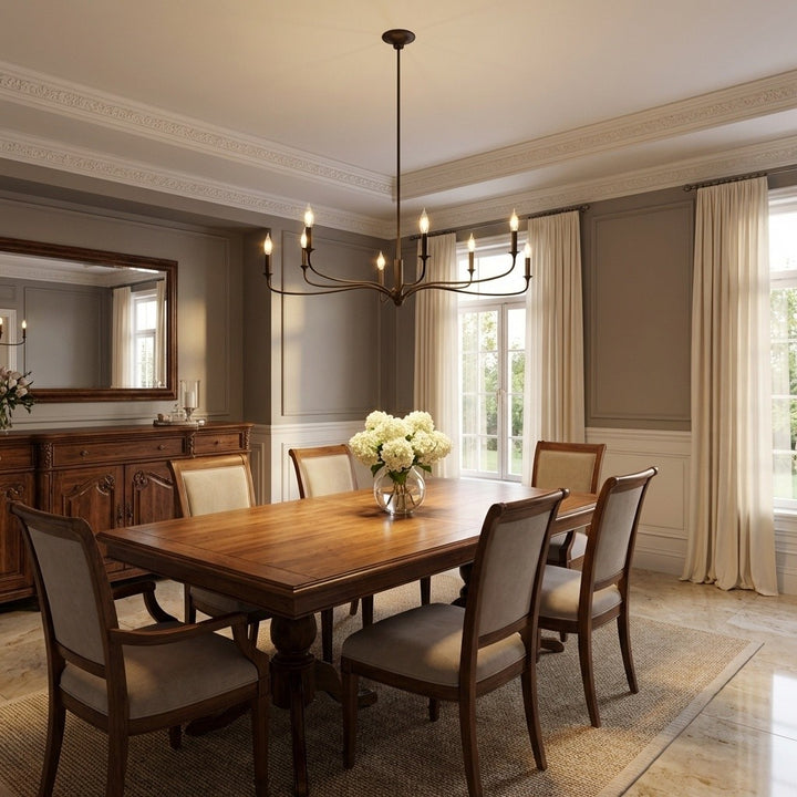 Visual Comfort Studio Canada - AC1218AI - Eight Light Chandelier - Chatsworth - Aged Iron | Aged Iron