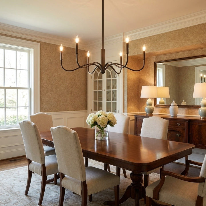 Visual Comfort Studio Canada - AC1226AI - Six Light Chandelier - Chatsworth - Aged Iron | Aged Iron