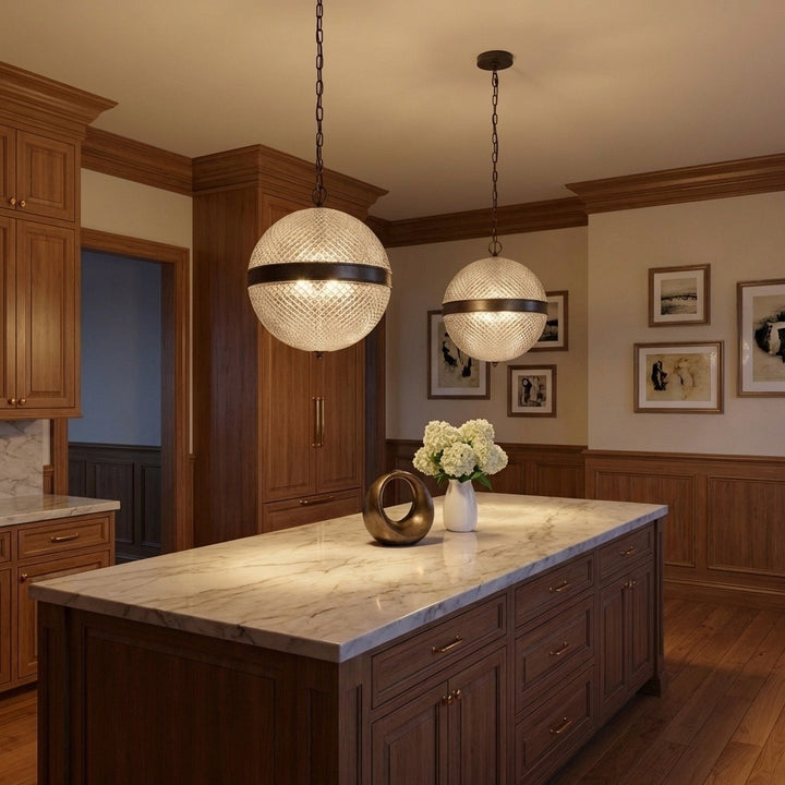 Visual Comfort Studio Canada - AP1303AI - Three Light Pendant - Lucinda - Aged Iron | Aged Iron
