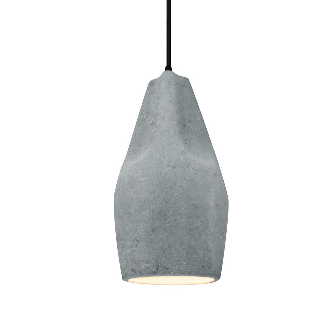 Radiance Collection One Light Pendant in Matte Black Justice Designs