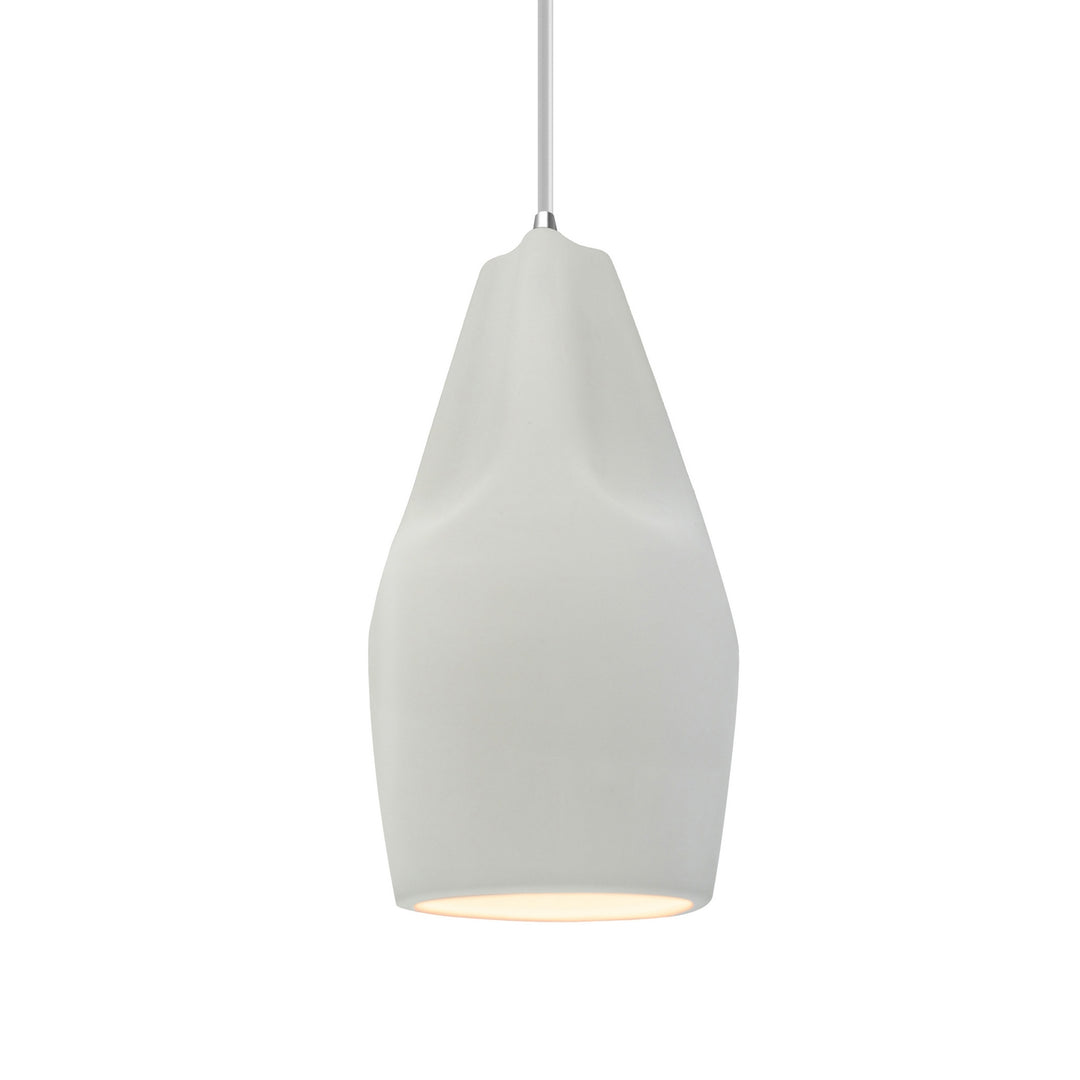 Justice Designs - CER-6597-MAT-CROM-WTCD - One Light Pendant - Radiance Collection - Polished Chrome