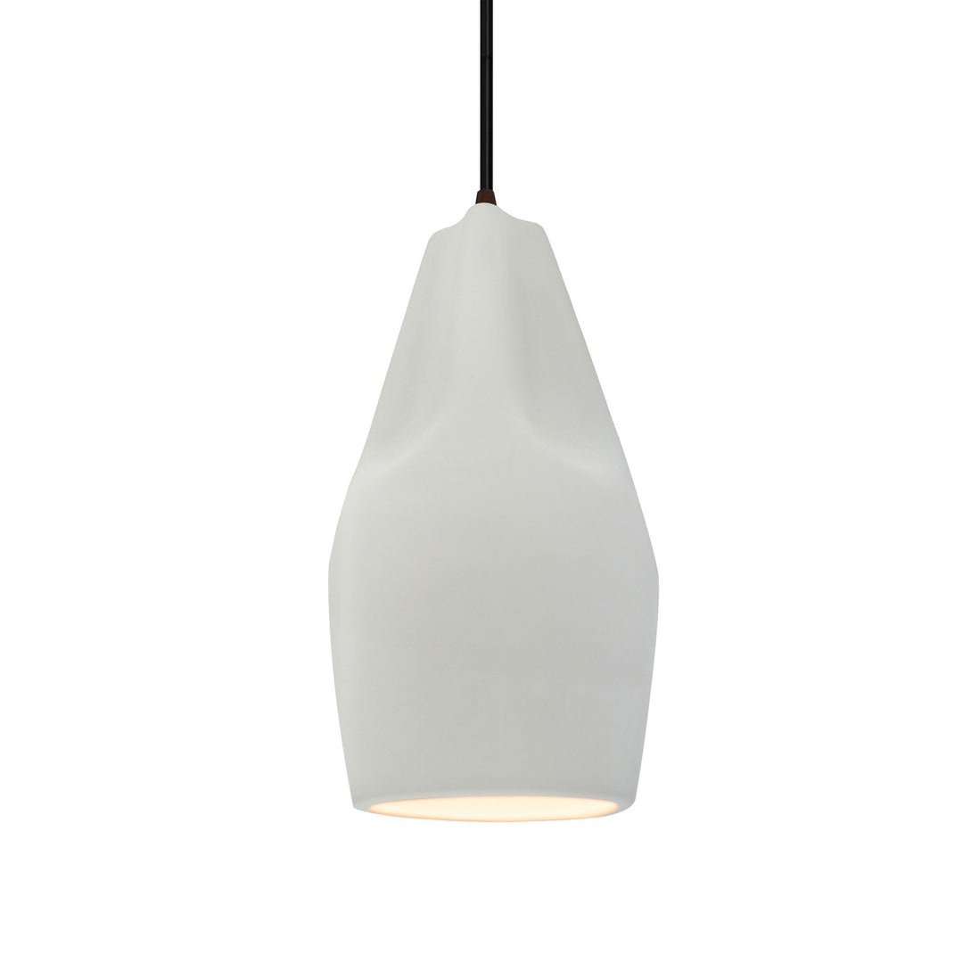 Justice Designs - CER-6597-MAT-DBRZ-BKCD - One Light Pendant - Radiance Collection - Dark Bronze