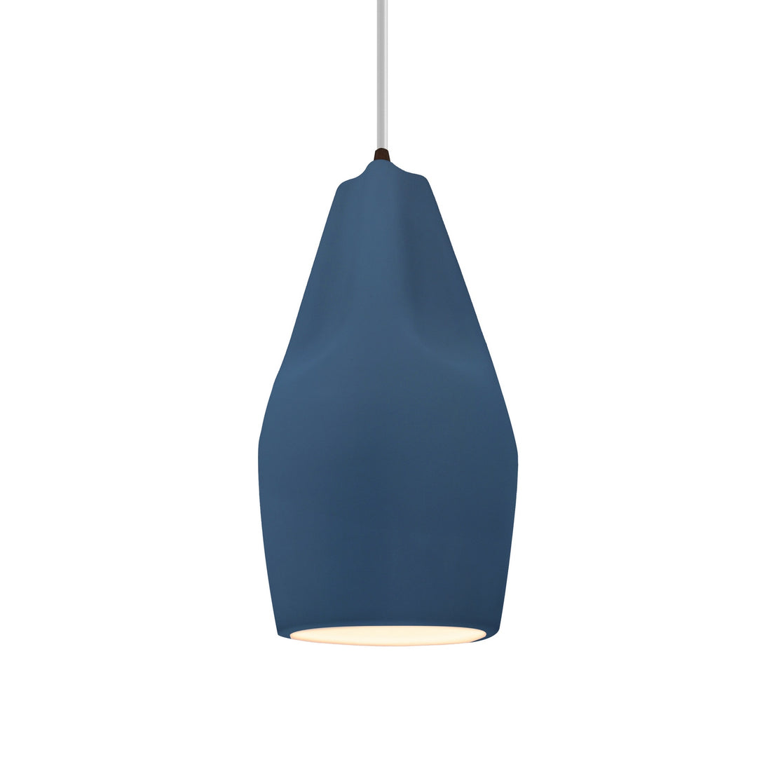 Justice Designs - CER-6597-MDMT-DBRZ-WTCD - One Light Pendant - Radiance Collection - Dark Bronze
