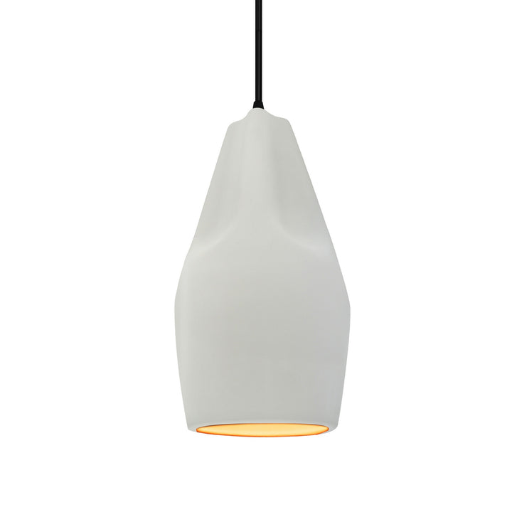 Justice Designs - CER-6597-MTGD-MBLK-BKCD - One Light Pendant - Radiance Collection - Matte Black