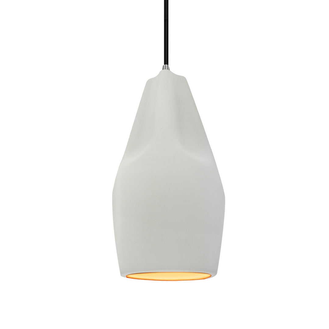 Justice Designs - CER-6597-MTGD-NCKL-BKCD - One Light Pendant - Radiance Collection - Brushed Nickel