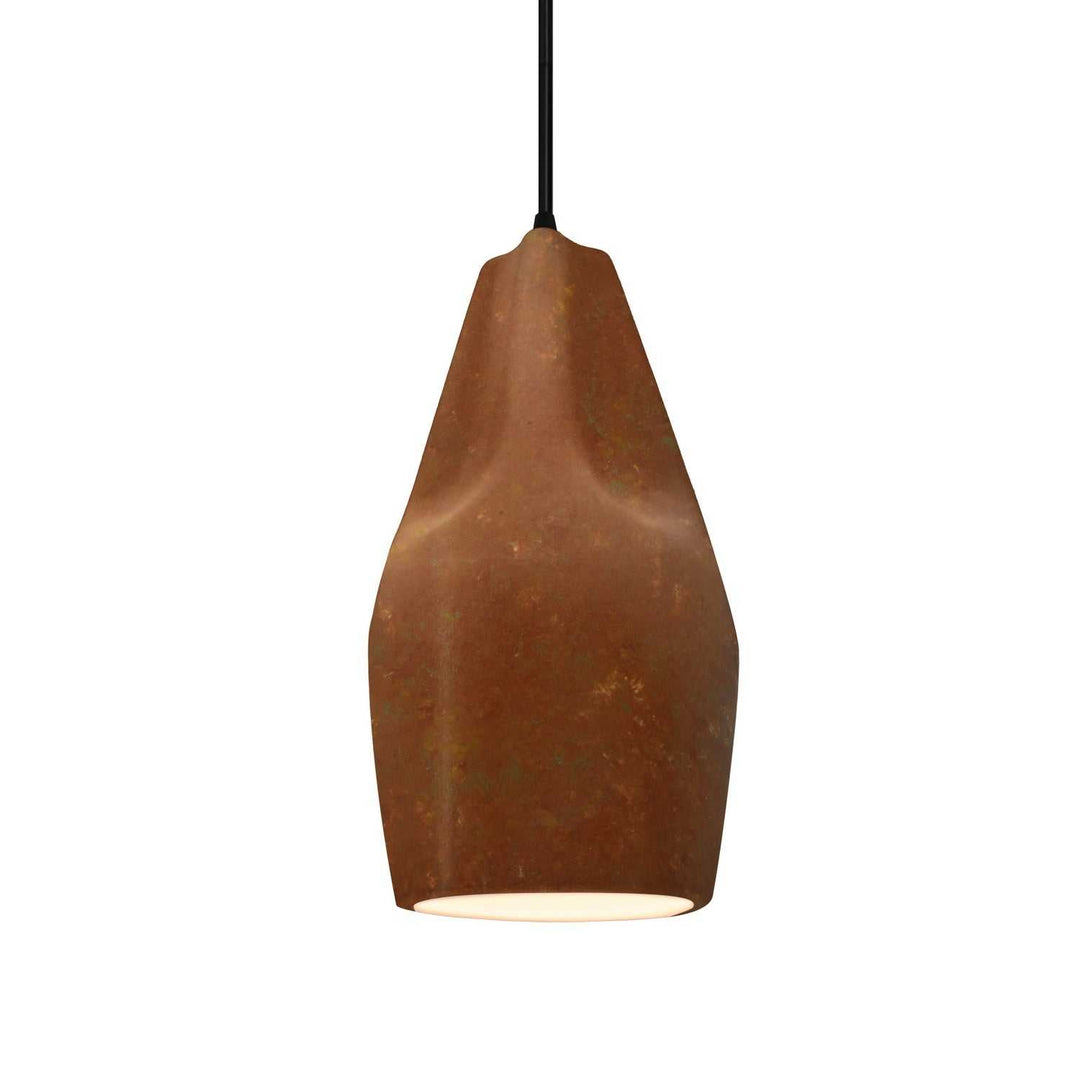 Radiance Collection One Light Pendant in Matte Black Justice Designs