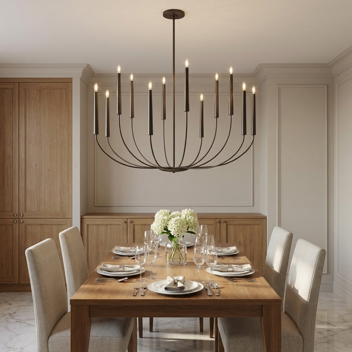 Visual Comfort Studio Canada - EC11812AI - 12 Light Chandelier - Lois - Aged Iron | Aged Iron