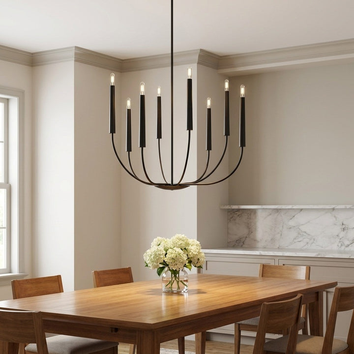 Visual Comfort Studio Canada - EC1198AI - Eight Light Chandelier - Lois - Aged Iron | Aged Iron
