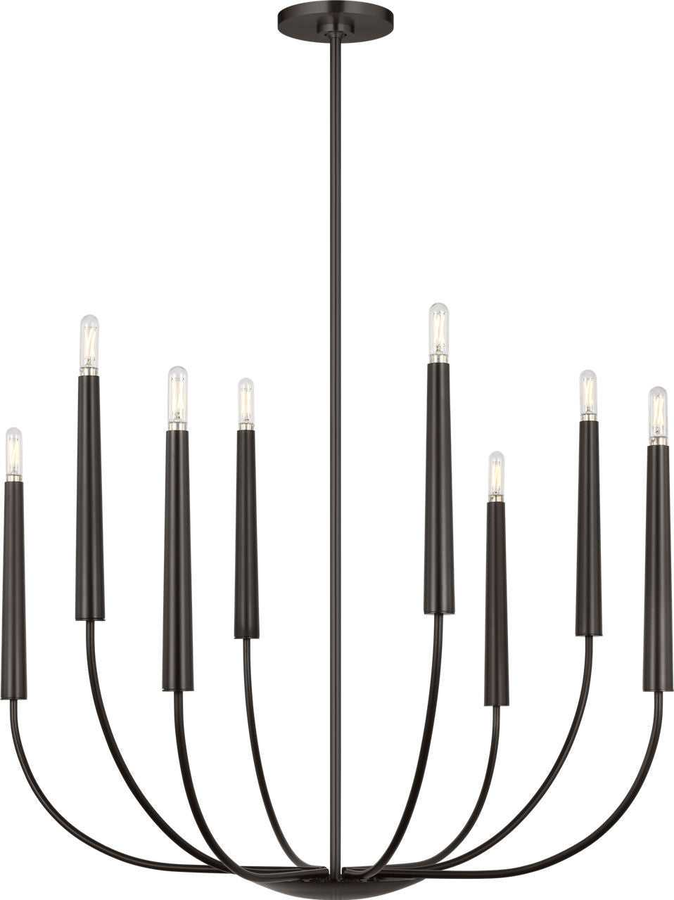 Visual Comfort Studio Canada - EC1198AI - Eight Light Chandelier - Lois - Aged Iron | Aged Iron