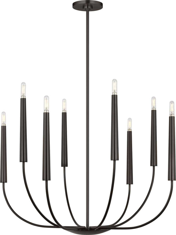 Visual Comfort Studio Canada - EC1198AI - Eight Light Chandelier - Lois - Aged Iron | Aged Iron