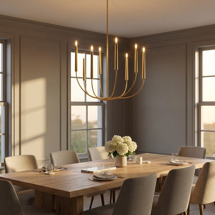 Visual Comfort Studio Canada - EC1198BBS - Eight Light Chandelier - Lois - Burnished Brass | Burnished Brass