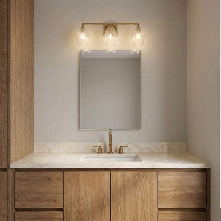 Visual Comfort Studio Canada - HV1003BBS - Three Light Bath - Serafina - Burnished Brass | Burnished Brass