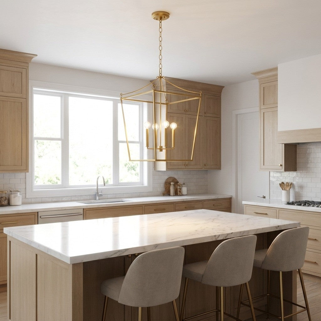 Visual Comfort Studio Canada - KSC1204BBS - Four Light Lantern - Carlyle - Burnished Brass | Burnished Brass