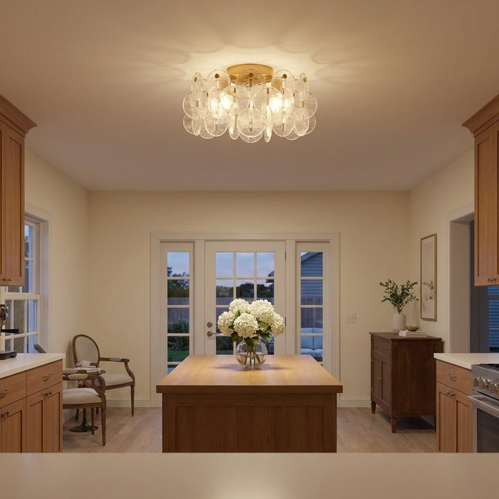 Visual Comfort Studio Canada - KSF1113BBS - Three Light Flush Mount - Candace - Burnished Brass | Burnished Brass