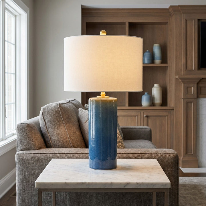 Visual Comfort Studio Canada - KST1241DOC - One Light Table Lamp - Lauren - Deep Ocean Crackle | Deep Ocean Crackle