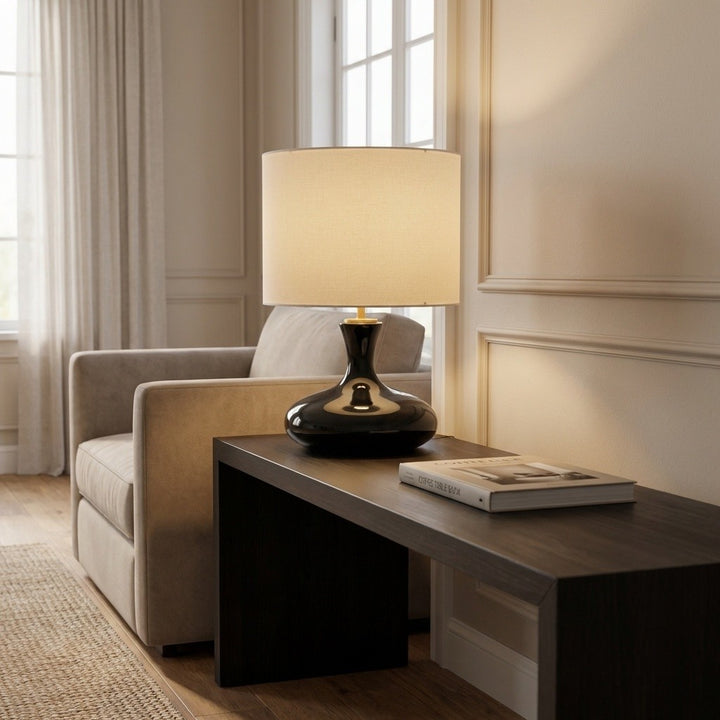 Visual Comfort Studio Canada - KST1251CBK - One Light Table Lamp - Amber - Black Ceramic | Black Ceramic