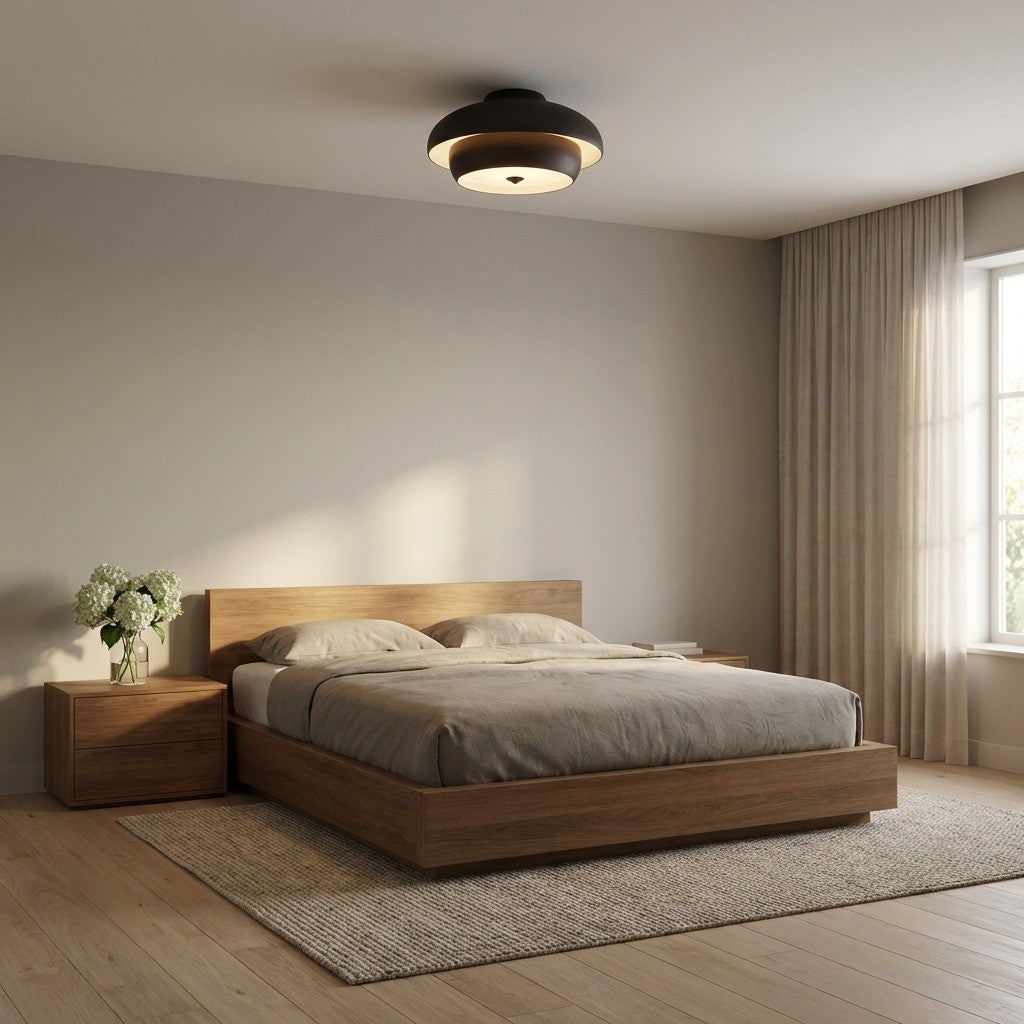 Visual Comfort Studio Canada - LXF1031AI - One Light Flush Mount - Solene - Aged Iron | Aged Iron