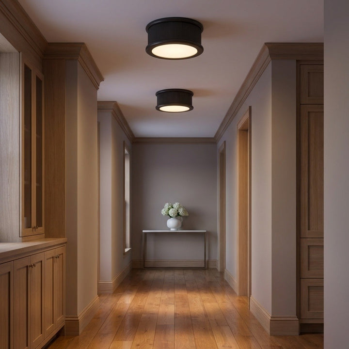 Visual Comfort Studio Canada - PCF1033AI - Three Light Flush Mount - Ritz - Aged Iron | Aged Iron