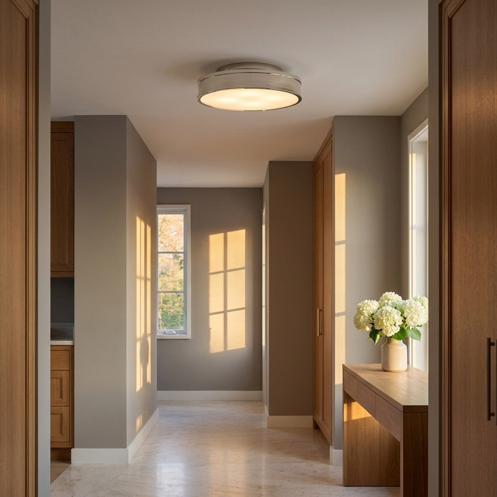 Visual Comfort Studio Canada - PCF1041PN - LED Semi Flush Mount - Dupont - Polished Nickel | Polished Nickel