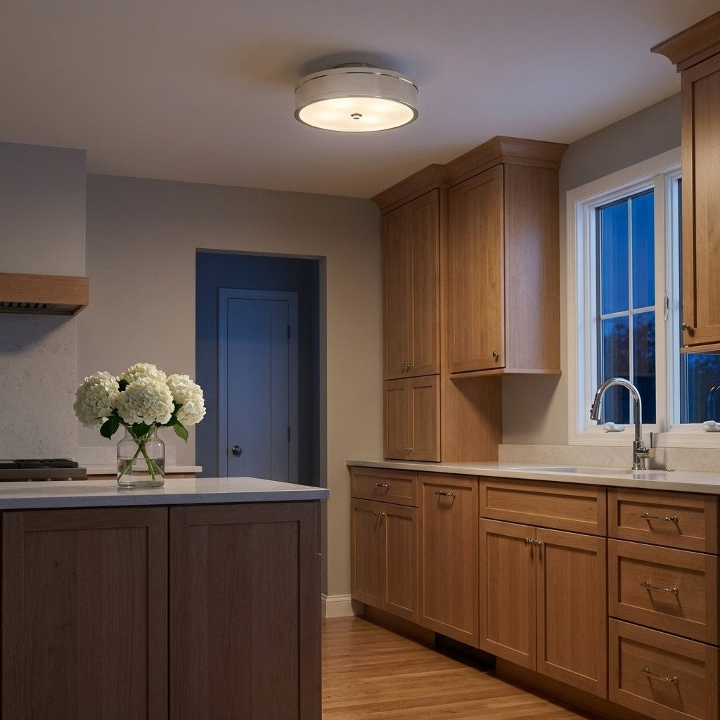 Visual Comfort Studio Canada - PCF1051PN - LED Semi Flush Mount - Dupont - Polished Nickel | Polished Nickel
