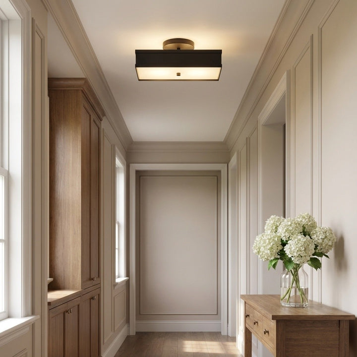 Visual Comfort Studio Canada - PCF1071AI - LED Semi Flush Mount - Dupont - Aged Iron | Aged Iron