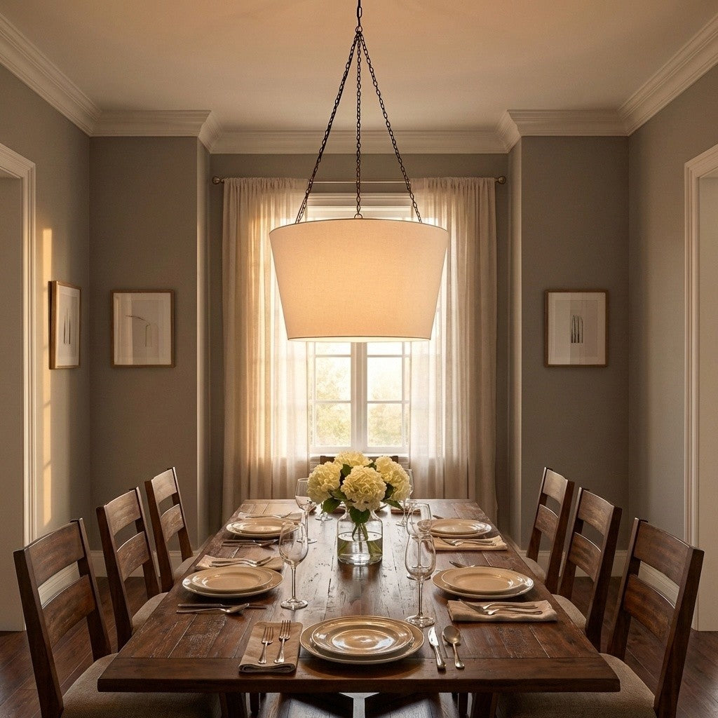 Visual Comfort Studio Canada - PCP1033AI - Three Light Hanging Shade - Herve - Aged Iron | Aged Iron