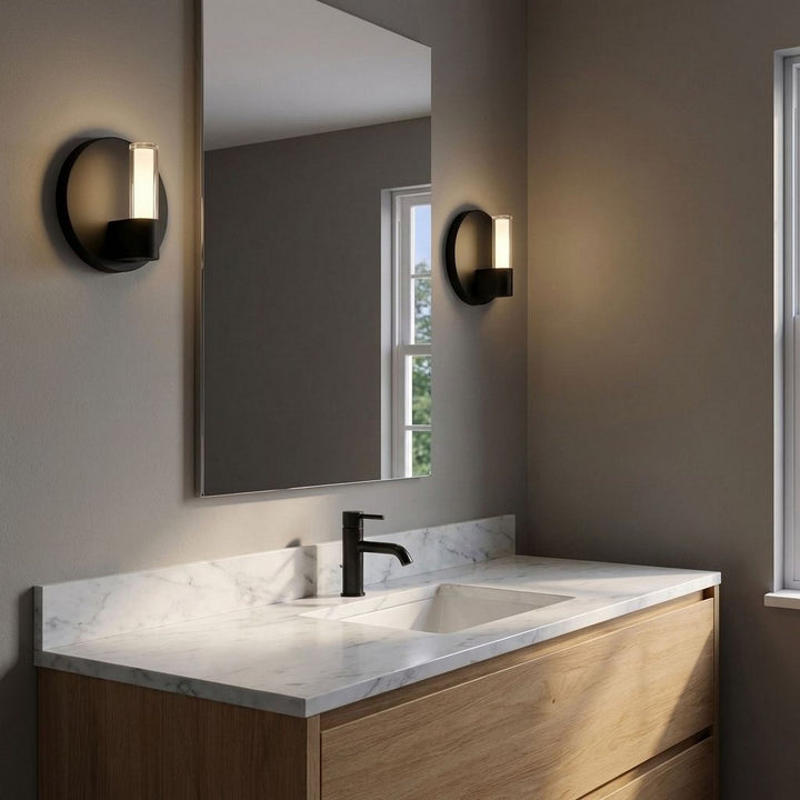 Visual Comfort Studio Canada - SLW1071MBK - LED Wall Sconce - Silas - Midnight Black | Midnight Black