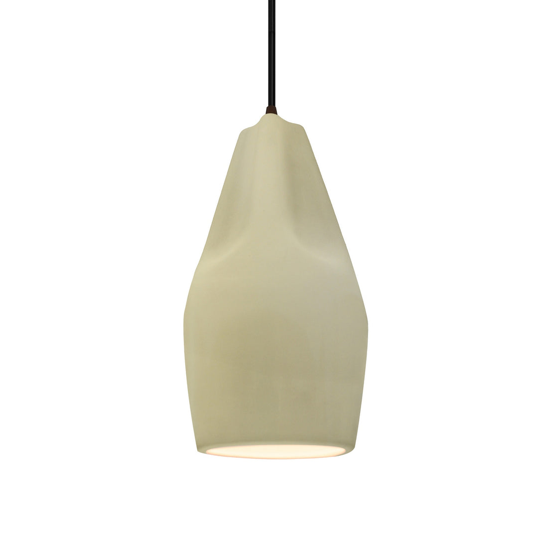 Justice Designs - CER-6597-VAN-DBRZ-BKCD - One Light Pendant - Radiance Collection - Dark Bronze