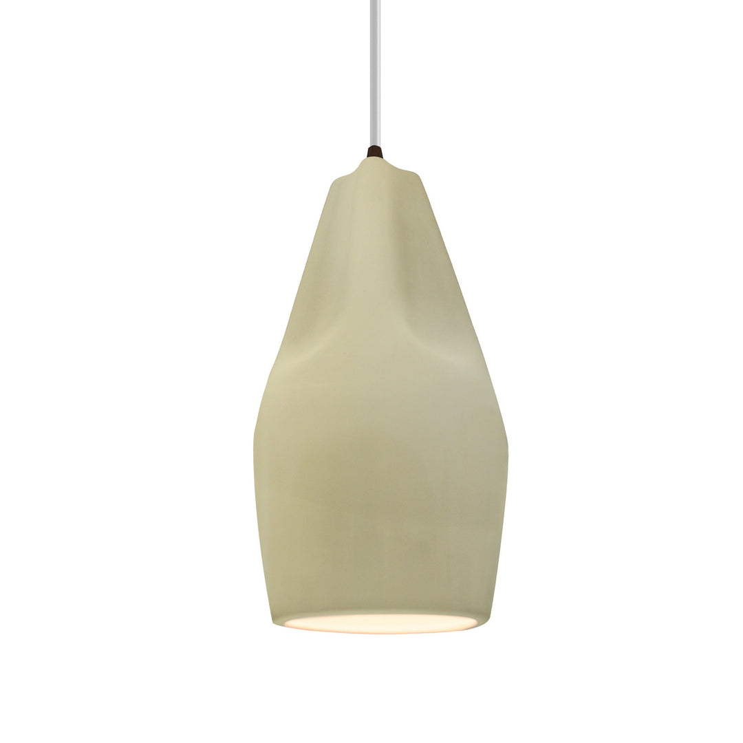Justice Designs - CER-6597-VAN-DBRZ-WTCD - One Light Pendant - Radiance Collection - Dark Bronze