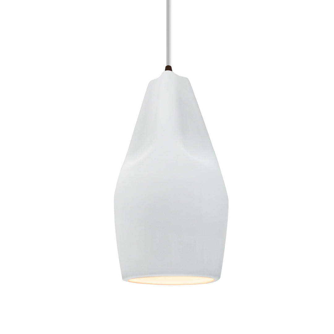 Justice Designs - CER-6597-WTWT-DBRZ-WTCD - One Light Pendant - Radiance Collection - Dark Bronze