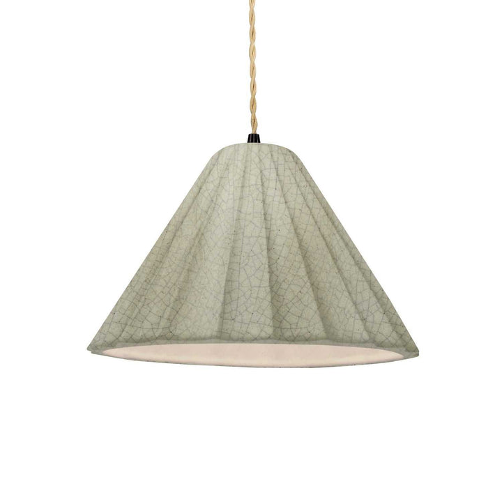 Radiance Collection One Light Pendant in Matte Black Justice Designs