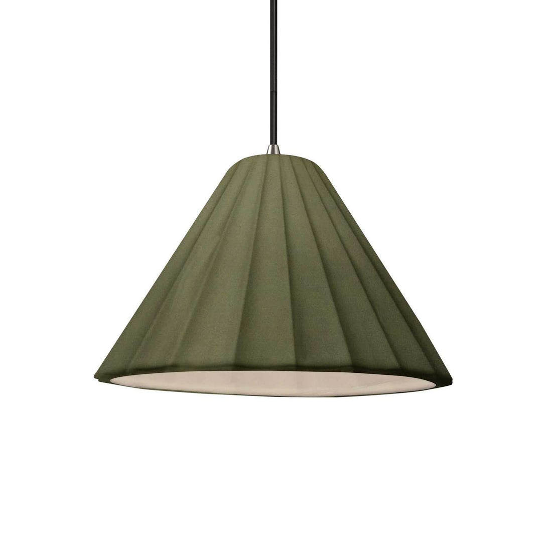 Radiance Collection One Light Pendant in Brushed Nickel Justice Designs