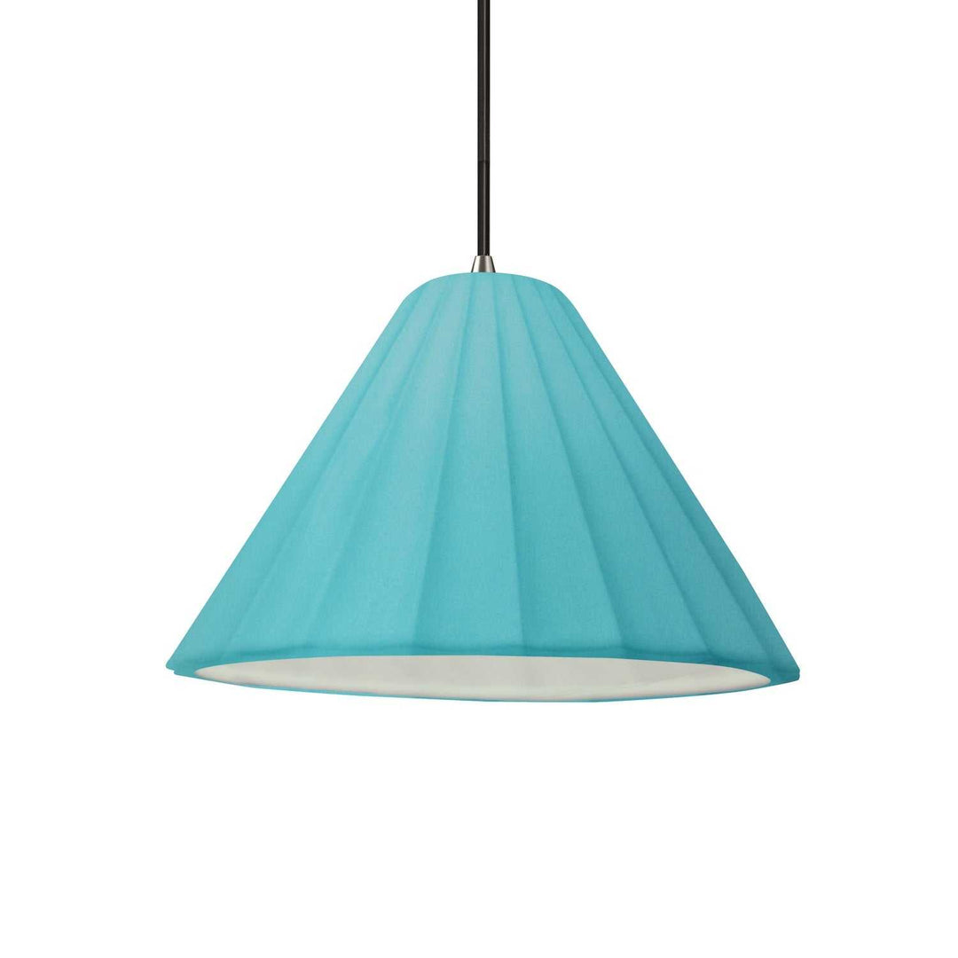 Radiance Collection One Light Pendant in Brushed Nickel Justice Designs
