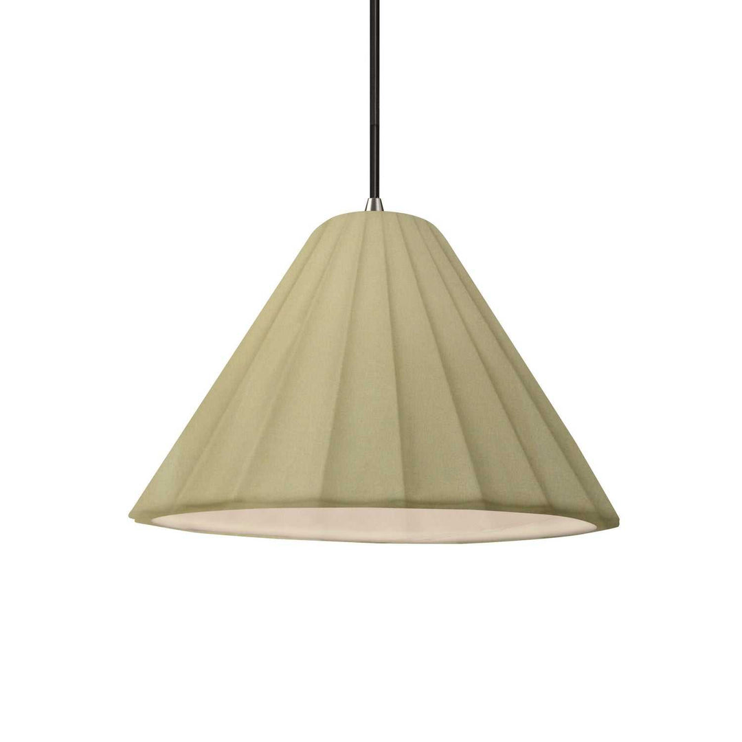 Radiance Collection One Light Pendant in Brushed Nickel Justice Designs