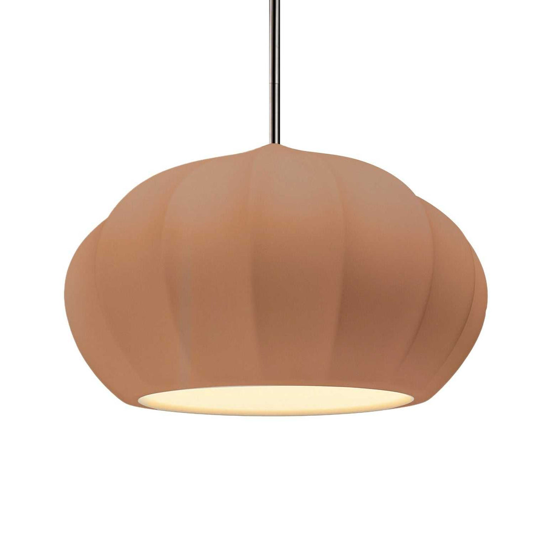 Radiance Collection One Light Pendant in Brushed Nickel Justice Designs