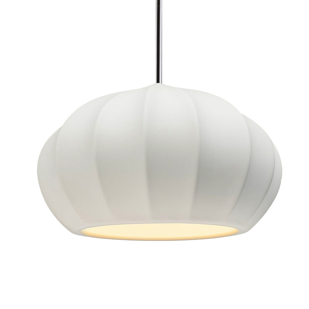 Justice Designs - CER-6605-BIS-CROM-RIGID - One Light Pendant - Radiance Collection - Polished Chrome