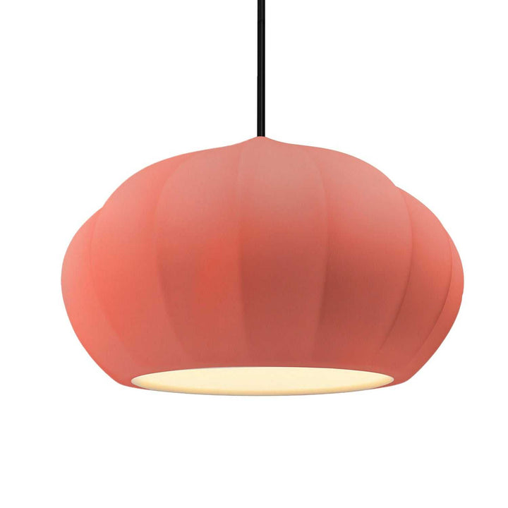 Radiance Collection One Light Pendant in Matte Black Justice Designs