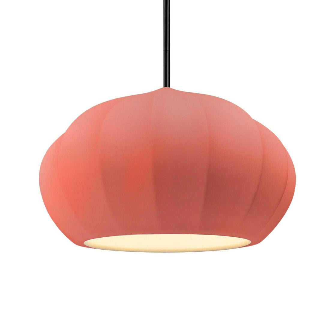 Radiance Collection One Light Pendant in Matte Black Justice Designs
