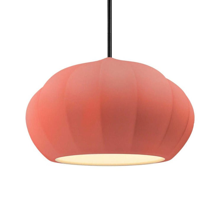 Radiance Collection One Light Pendant in Matte Black Justice Designs