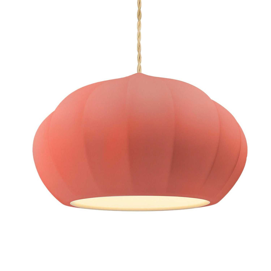 Radiance Collection One Light Pendant in Brushed Nickel Justice Designs