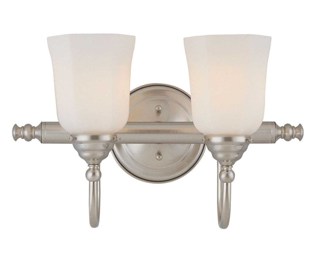 Brunswick Two Light Bath Bar in Satin Nickel Savoy House