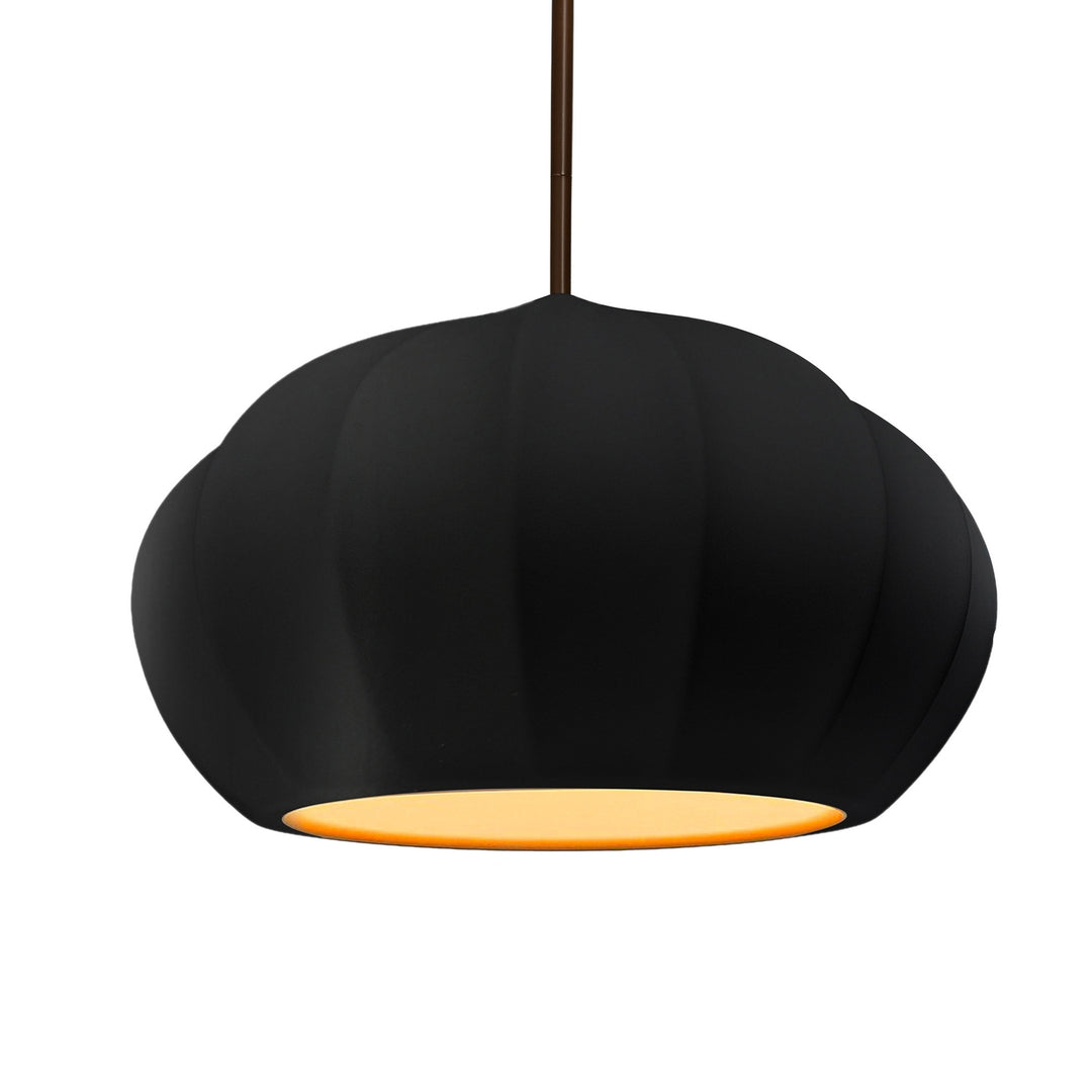 Justice Designs - CER-6605-CBGD-DBRZ-RIGID - One Light Pendant - Radiance Collection - Dark Bronze