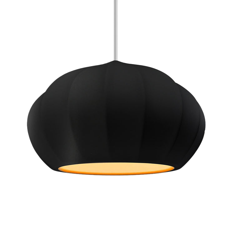 Justice Designs - CER-6605-CBGD-DBRZ-WTCD - One Light Pendant - Radiance Collection - Dark Bronze