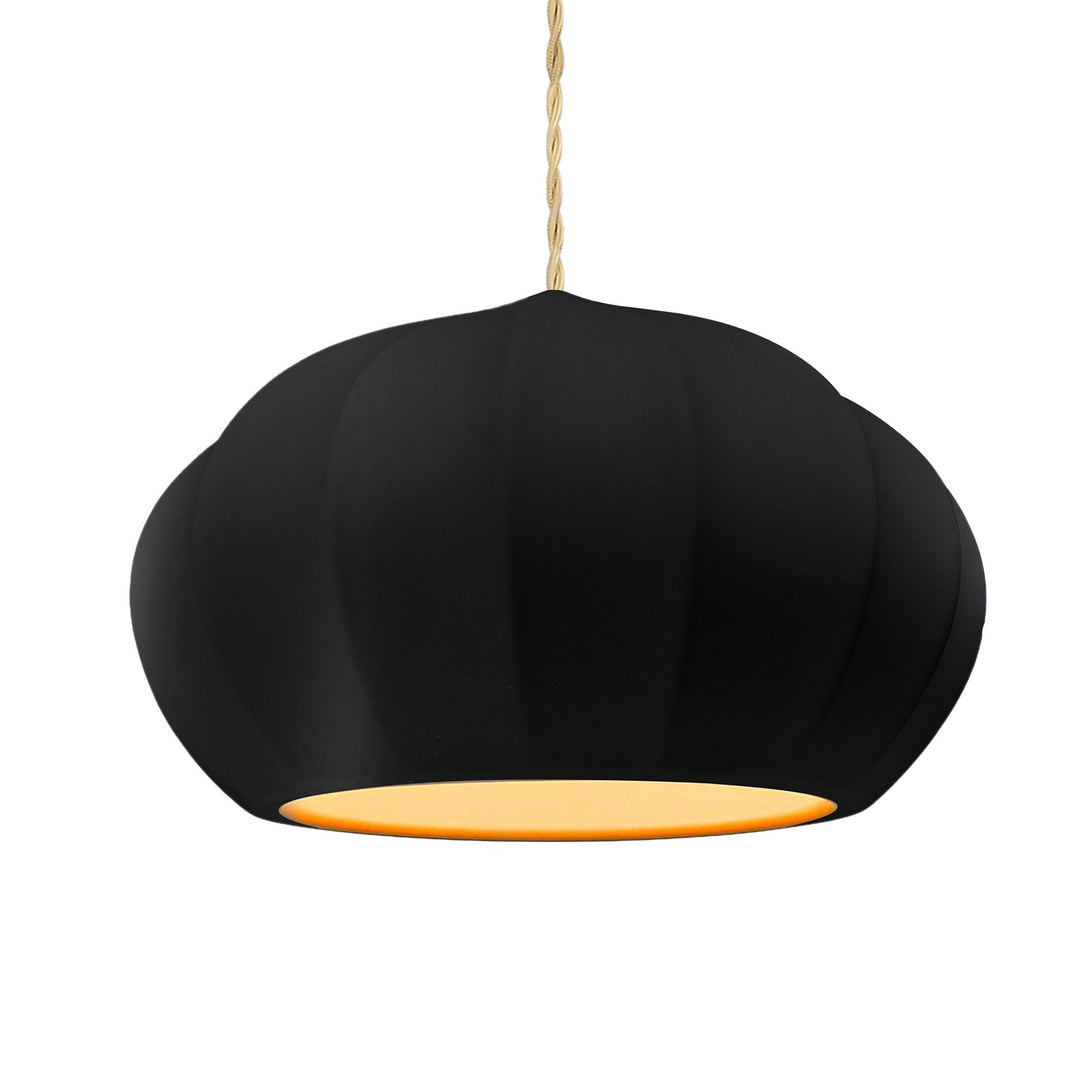 Justice Designs - CER-6605-CBGD-NCKL-BEIG-TWST - One Light Pendant - Radiance Collection - Brushed Nickel