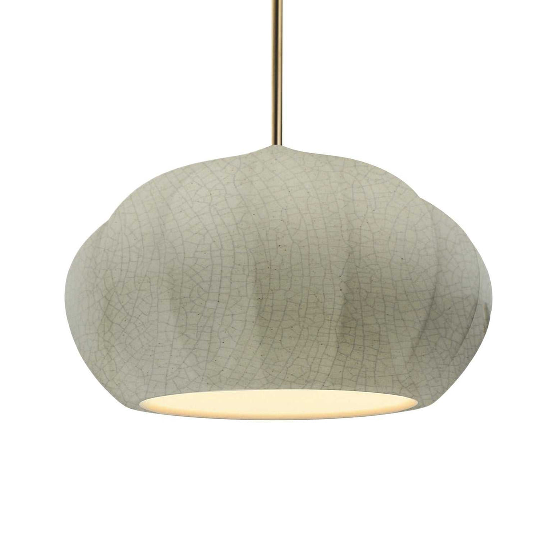 Radiance Collection One Light Pendant in Antique Brass Justice Designs