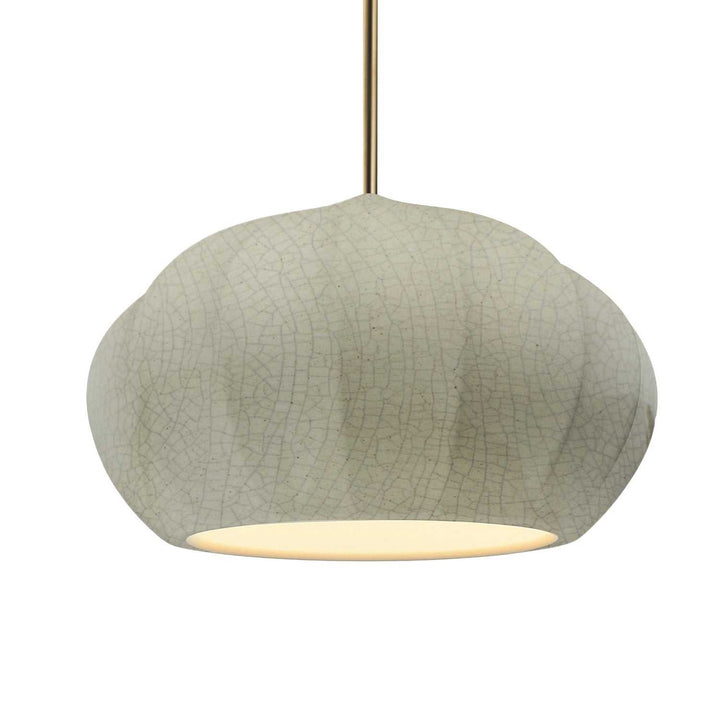 Radiance Collection One Light Pendant in Antique Brass Justice Designs