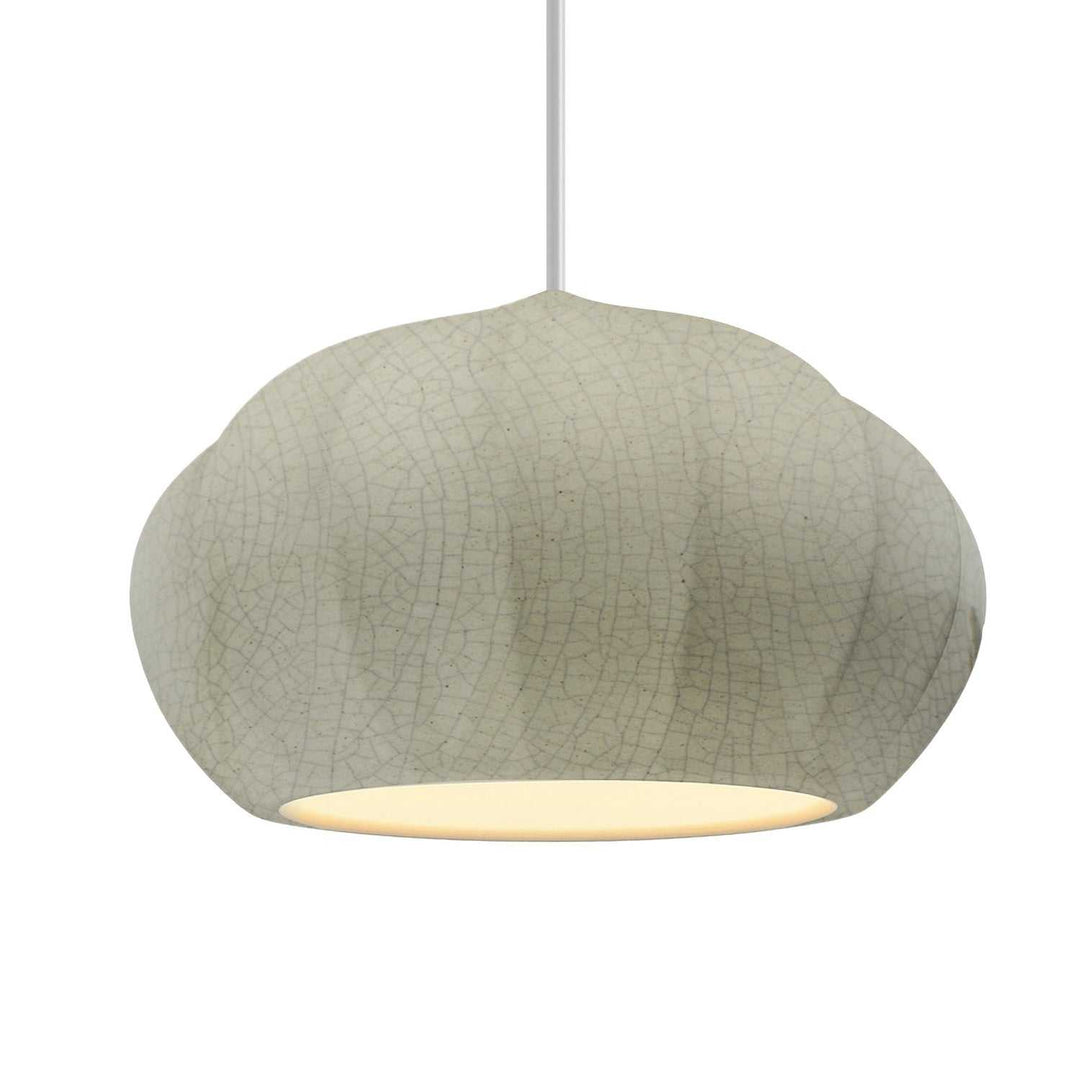 Radiance Collection One Light Pendant in Antique Brass Justice Designs