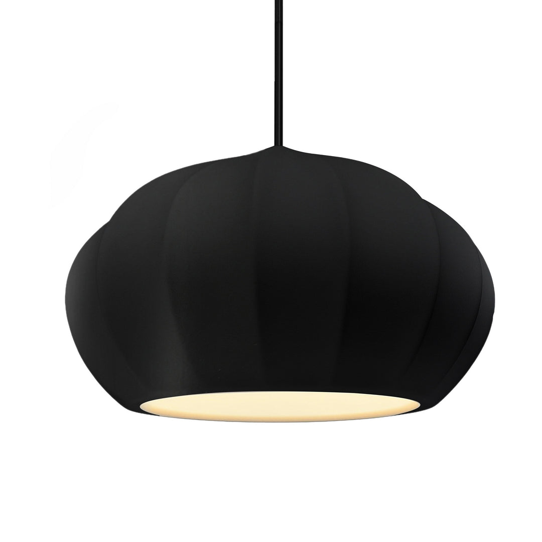 Justice Designs - CER-6605-CRB-DBRZ-BKCD - One Light Pendant - Radiance Collection - Dark Bronze